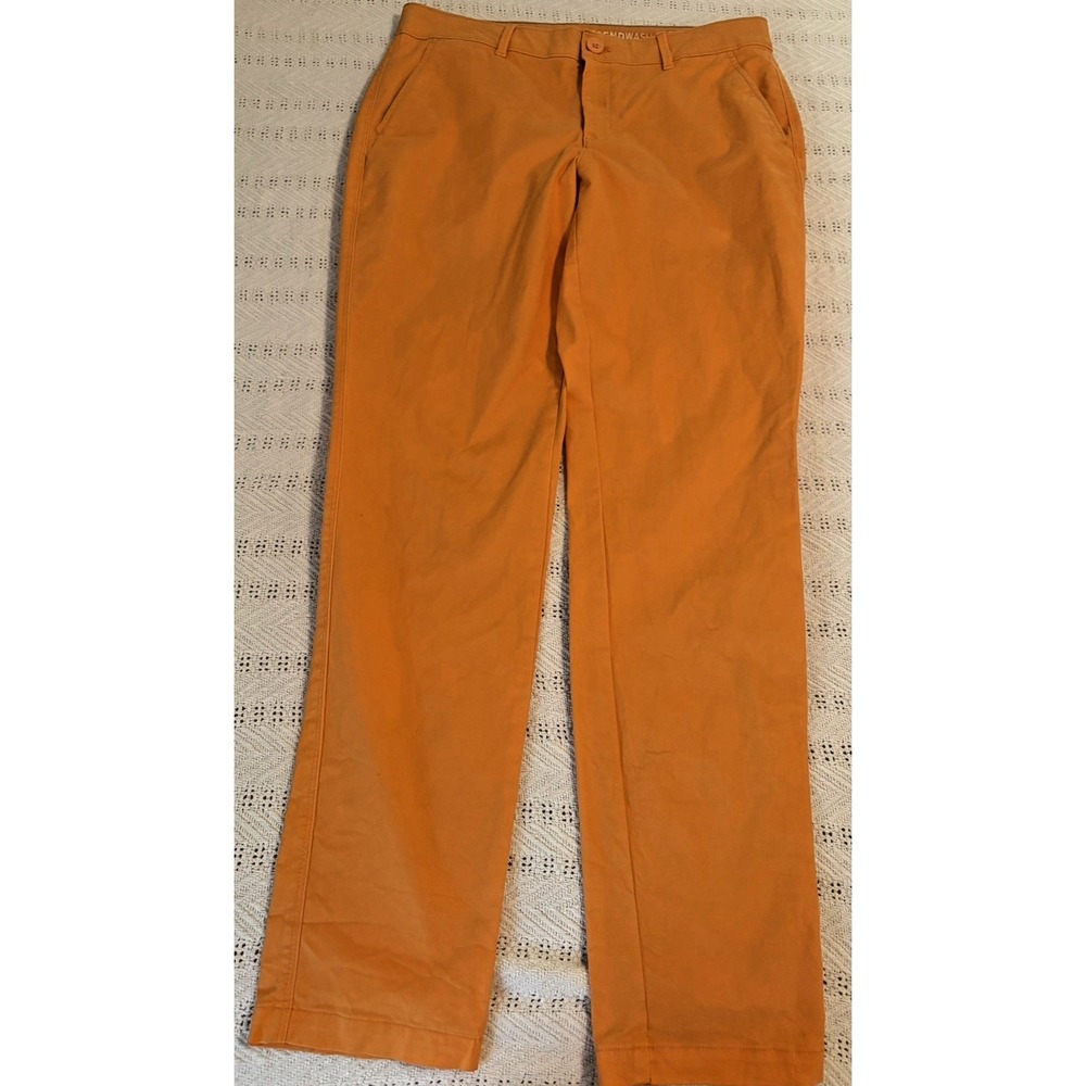 Eddie Bauer Pumpkin Orange‎ women's pants sz 6 Legendwash Mid rise Stretch Chino